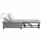 vidaXL Divano letto grigio chiaro 194 x 67 x 37 cm in tessuto