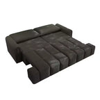 Canapé moderne et confortable 4 places Whisen 90.2 en tissu Teddy, grand lit-canapé convertible 3 en 1 avec rangements sous les assises