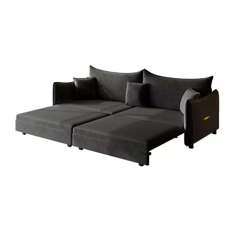 Divano a 3 Posti Whisen 81.9 Moderno in Velluto, Divano Letto Estraibile King Size, Divano Letto Convertibile 3-in-1 con 3 Cuscini