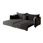 Divano a 3 Posti Whisen 81.9 Moderno in Velluto, Divano Letto Estraibile King Size, Divano Letto Convertibile 3-in-1 con 3 Cuscini
