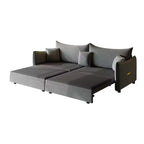 Divano a 3 Posti Whisen 81.9 Moderno in Velluto, Divano Letto Estraibile King Size, Divano Letto Convertibile 3-in-1 con 3 Cuscini