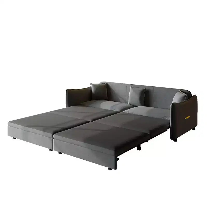 Divano a 3 Posti Whisen 81.9 Moderno in Velluto, Divano Letto Estraibile King Size, Divano Letto Convertibile 3-in-1 con 3 Cuscini