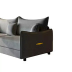 Divano a 3 Posti Whisen 81.9 Moderno in Velluto, Divano Letto Estraibile King Size, Divano Letto Convertibile 3-in-1 con 3 Cuscini
