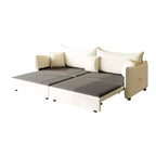 Divano a 3 Posti Whisen 81.9 Moderno in Velluto, Divano Letto Estraibile King Size, Divano Letto Convertibile 3-in-1 con 3 Cuscini