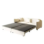 Divano a 3 Posti Whisen 81.9 Moderno in Velluto, Divano Letto Estraibile King Size, Divano Letto Convertibile 3-in-1 con 3 Cuscini