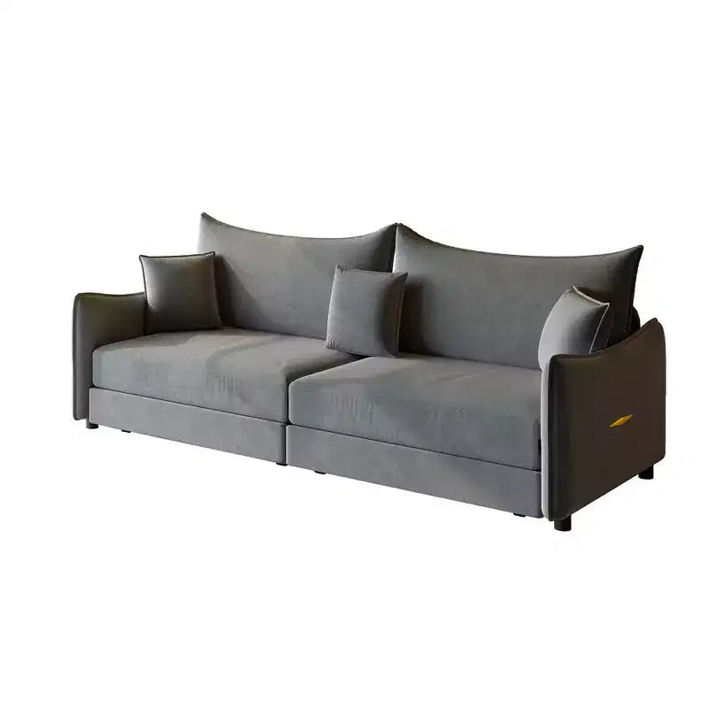 Divano a 3 Posti Whisen 81.9 Moderno in Velluto, Divano Letto Estraibile King Size, Divano Letto Convertibile 3-in-1 con 3 Cuscini