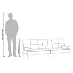 vidaXL Canapé-lit pliant avec porte-gobelets en similicuir