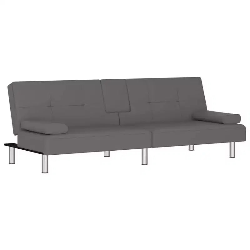 vidaXL Canapé-lit pliant avec porte-gobelets en similicuir