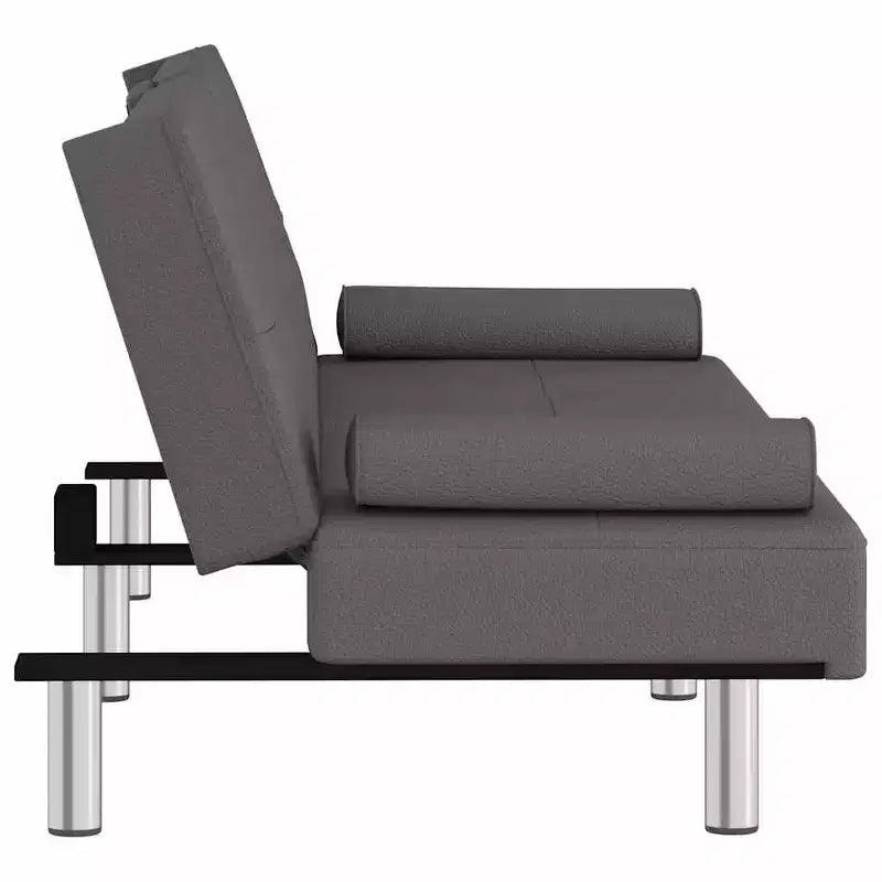 vidaXL Canapé-lit pliant avec porte-gobelets en similicuir