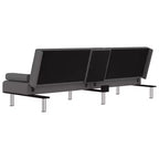 vidaXL Canapé-lit pliant avec porte-gobelets en similicuir