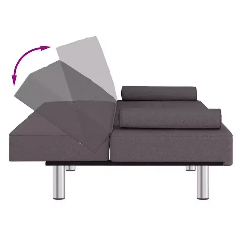 vidaXL Canapé-lit pliant avec porte-gobelets en similicuir