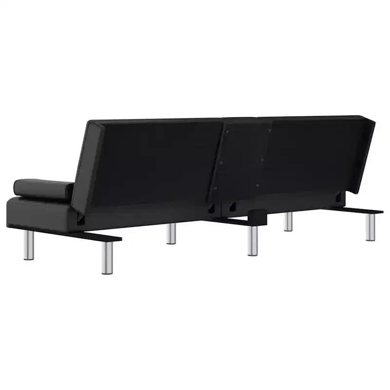 vidaXL Canapé-lit pliant avec porte-gobelets en similicuir