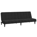 vidaXL 2-Seater Sofa Bed Black Velvet