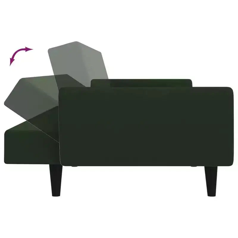 vidaXL Divano letto a 2 posti, poltroncina imbottita, divano letto a due posti in velluto