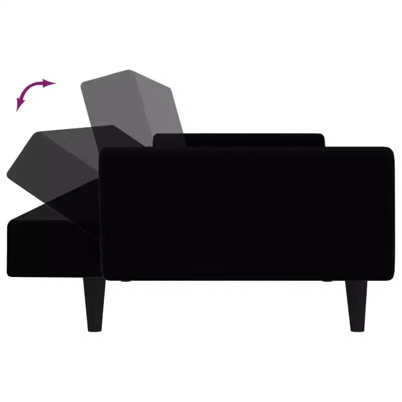 vidaXL Divano letto a 2 posti, poltroncina imbottita, divano letto a due posti in velluto