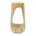 TUYOHW Table d'appoint en béton pour terrasse, design creux, aspect bois, pour jardin, piscine et balcon