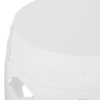 TUYOHW Tavolino Moderno Rotondo da Giardino, Tavolino da Esterno in Ferro da 42 cm per Giardino, Piscina, Interni, Durevole e Stabile