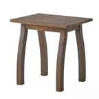 TUYOHW Tavolino d'appoggio da patio in legno di acacia, 48x38x48 cm, resistente alle intemperie, per giardino, piscina, compagno da interno, rettangolare