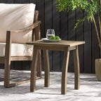 TUYOHW Tavolino d'appoggio da patio in legno di acacia, 48x38x48 cm, resistente alle intemperie, per giardino, piscina, compagno da interno, rettangolare