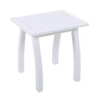 TUYOHW Tavolino d'appoggio da patio in legno di acacia, 48x38x48 cm, resistente alle intemperie, per giardino, piscina, compagno da interno, rettangolare