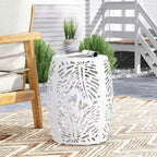 TUYOHW Table d'appoint de patio ronde moderne, 33,6 cm, en fer, pour jardin, piscine, compagnon d'intérieur, durable et stable