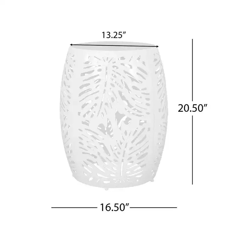 TUYOHW Table d'appoint de patio ronde moderne, 33,6 cm, en fer, pour jardin, piscine, compagnon d'intérieur, durable et stable