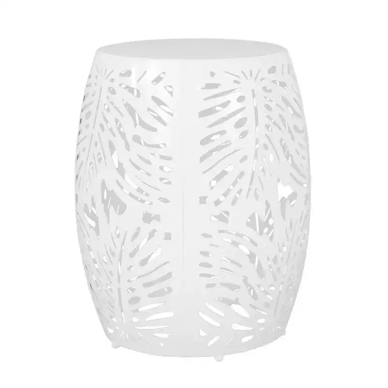 TUYOHW Table d'appoint de patio ronde moderne, 33,6 cm, en fer, pour jardin, piscine, compagnon d'intérieur, durable et stable