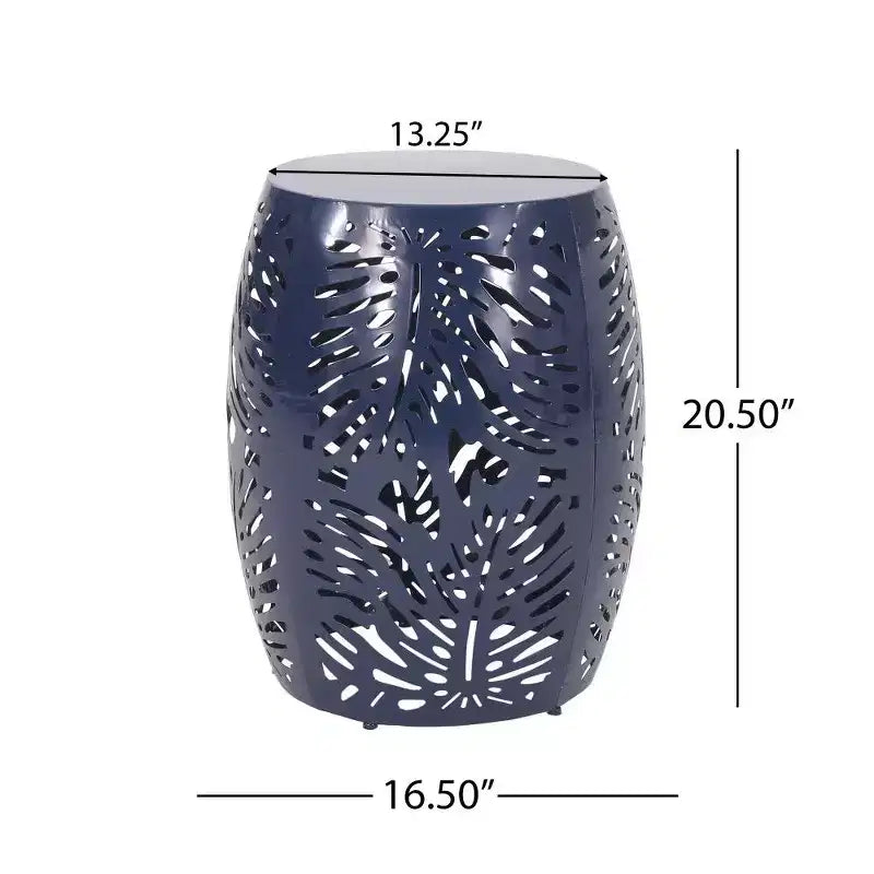 TUYOHW Table d'appoint de patio ronde moderne, 33,6 cm, en fer, pour jardin, piscine, compagnon d'intérieur, durable et stable