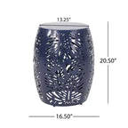 TUYOHW Table d'appoint de patio ronde moderne, 33,6 cm, en fer, pour jardin, piscine, compagnon d'intérieur, durable et stable