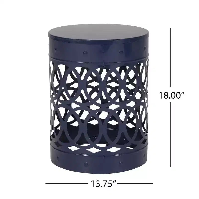 TUYOHW Tavolino rotondo moderno per patio, tavolino laterale in ferro per giardino, piscina, compagno da interno, durevole e stabile