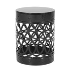 TUYOHW Tavolino rotondo moderno per patio, tavolino laterale in ferro per giardino, piscina, compagno da interno, durevole e stabile