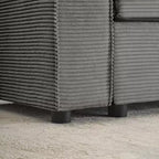 Divano Componibile Sectional, Divano a U con Rivestimento Lavabile Rimovibile, Divano Moderno Grigio Convertibile a Seduta Profonda per Soggiorno, Ufficio