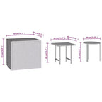 vidaXL Table d'appoint en rotin Console Table basse 3 pcs Poly-rotin