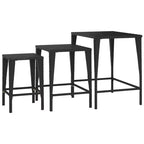 vidaXL Tavolini a incastro Tavolini da salotto set da 3 Polyrattan