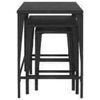 vidaXL Tavolini a incastro Tavolini da salotto set da 3 Polyrattan