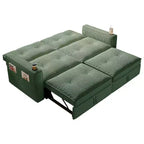 Canapé-lit convertible 73 po avec polyester de velours côtelé, causeuse inclinable pour salon, chambre d'amis ou appartement-Panipeachy