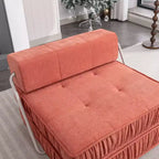 Fauteuil-lit pliant moderne individuel, convertible en velours côtelé pour salon, chambre d'amis, bureau ou appartement - Panipeachy