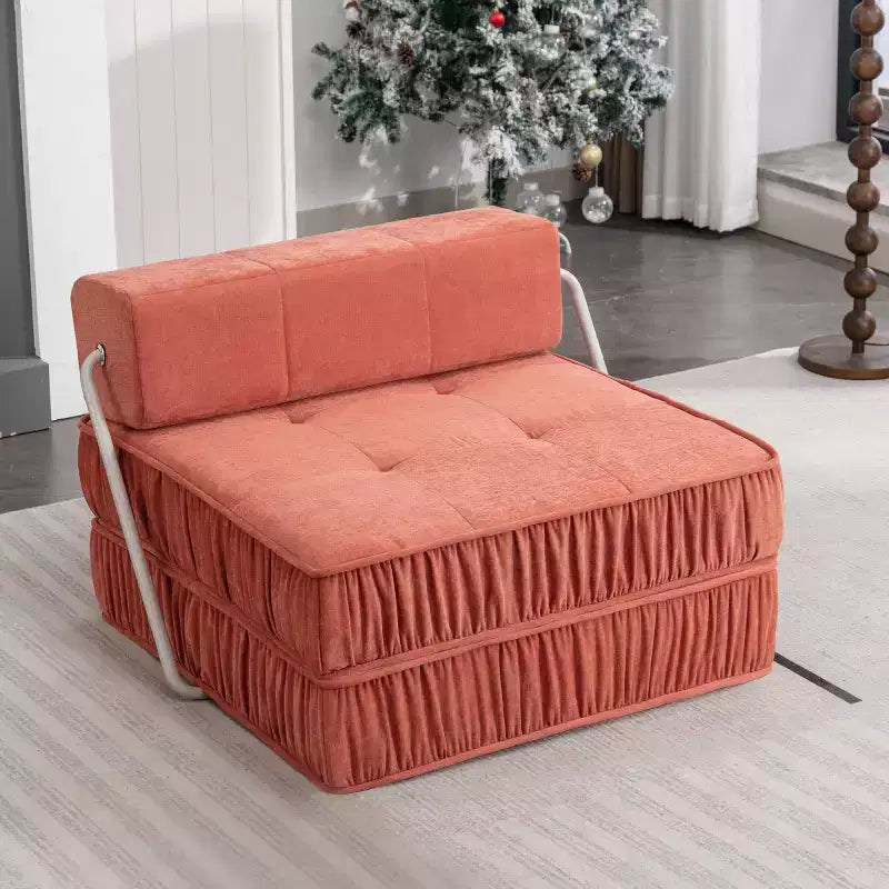 Divano letto singolo pieghevole moderno, poltrona letto convertibile in velluto a coste per soggiorno, camera degli ospiti, ufficio o appartamento-Panipeachy