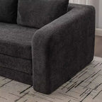 Moderno Divano Letto Convertibile 2-in-1 con Cuscini, Divanetto Pieghevole in ciniglia per Soggiorno o Camera degli Ospiti - Panipeachy