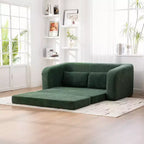 Moderno Divano Letto Convertibile 2-in-1 con Cuscini, Divanetto Pieghevole in ciniglia per Soggiorno o Camera degli Ospiti - Panipeachy