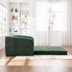 Moderno Divano Letto Convertibile 2-in-1 con Cuscini, Divanetto Pieghevole in ciniglia per Soggiorno o Camera degli Ospiti - Panipeachy