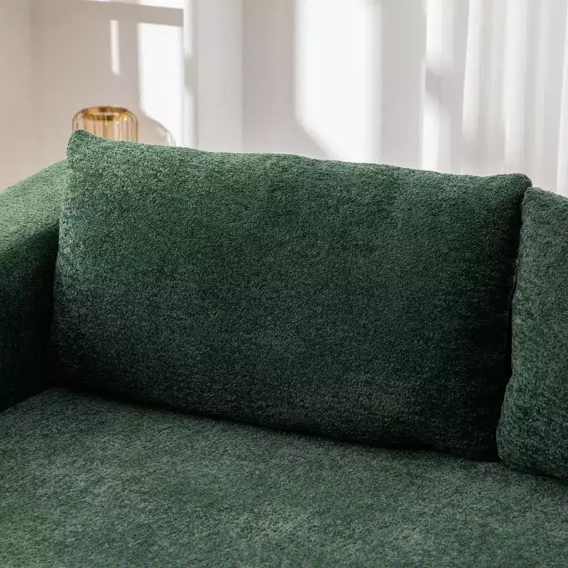 Moderno Divano Letto Convertibile 2-in-1 con Cuscini, Divanetto Pieghevole in ciniglia per Soggiorno o Camera degli Ospiti - Panipeachy