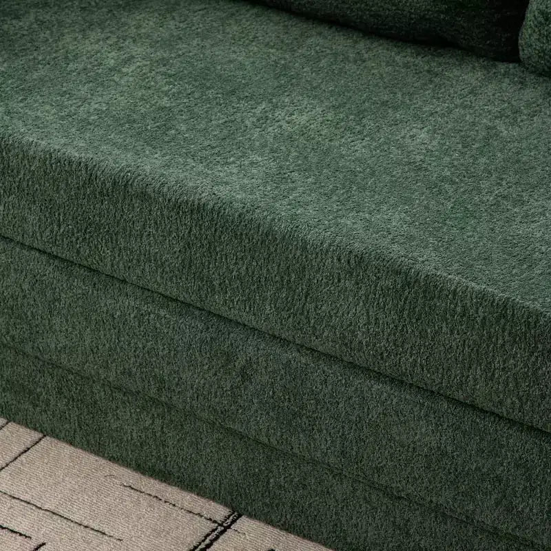 Moderno Divano Letto Convertibile 2-in-1 con Cuscini, Divanetto Pieghevole in ciniglia per Soggiorno o Camera degli Ospiti - Panipeachy