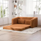 Moderno Divano Letto Convertibile 2-in-1 con Cuscini, Divanetto Pieghevole in ciniglia per Soggiorno o Camera degli Ospiti - Panipeachy