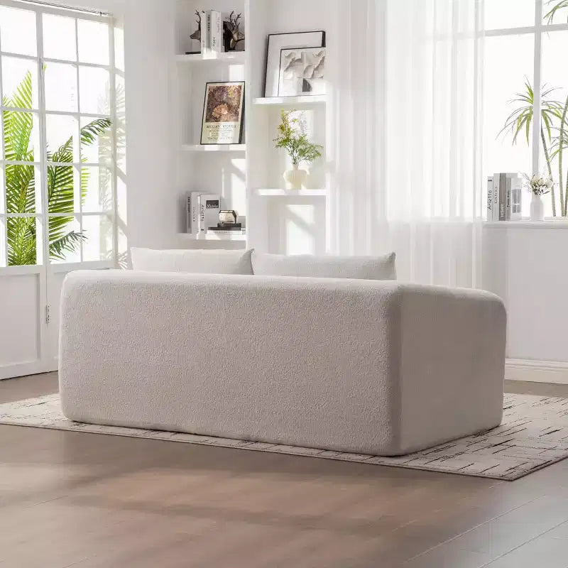 Moderno Divano Letto Convertibile 2-in-1 con Cuscini, Divanetto Pieghevole in ciniglia per Soggiorno o Camera degli Ospiti - Panipeachy
