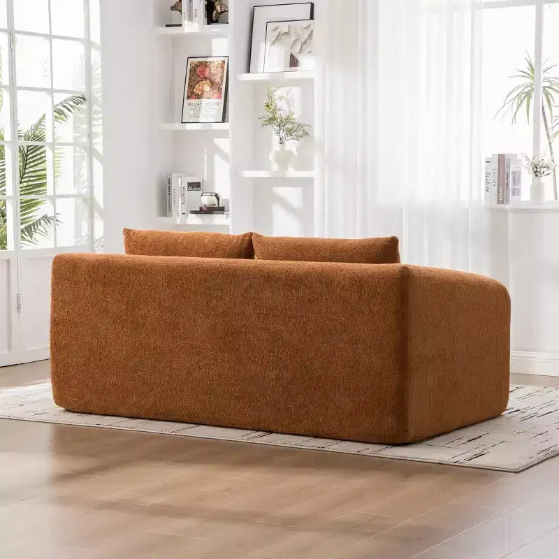 Moderno Divano Letto Convertibile 2-in-1 con Cuscini, Divanetto Pieghevole in ciniglia per Soggiorno o Camera degli Ospiti - Panipeachy