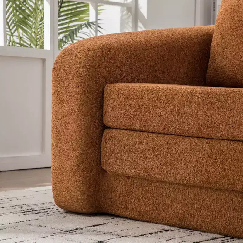 Moderno Divano Letto Convertibile 2-in-1 con Cuscini, Divanetto Pieghevole in ciniglia per Soggiorno o Camera degli Ospiti - Panipeachy