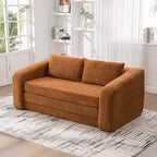 Modern 2-in-1 Convertible Sofa Bed with Pillows, Chenille Foldable Loveseat Floor Sleeper Couch for Living Room or Guest Room - Panipeachy