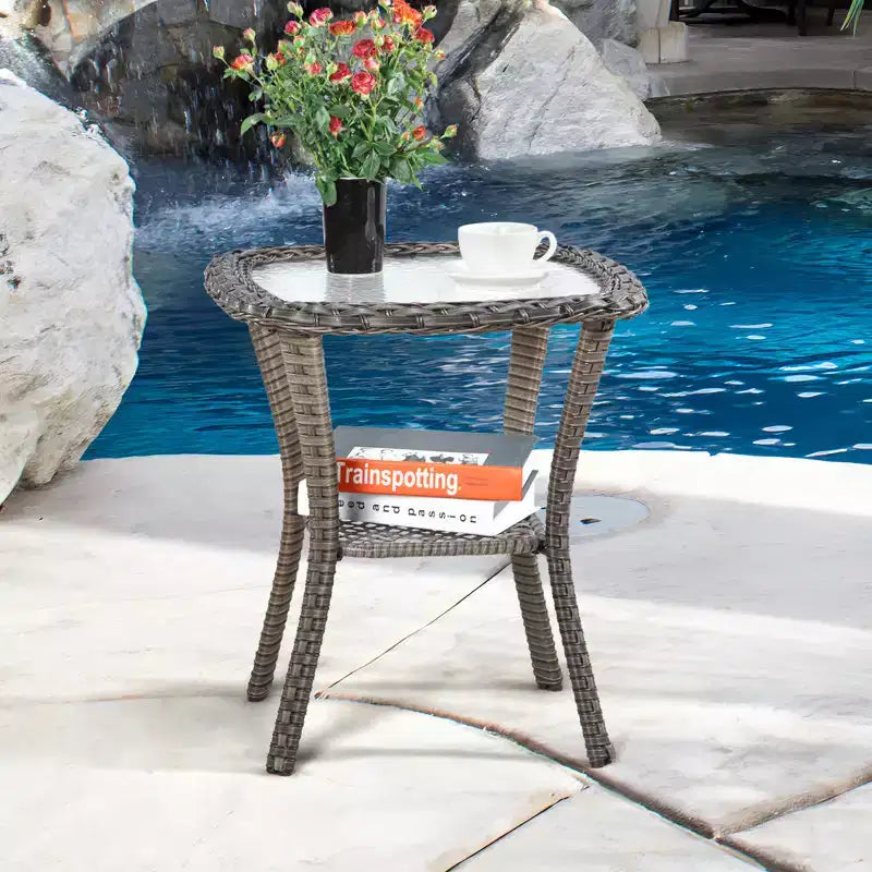 UPTIOT Square 20.08'' L x 20.08'' W Outdoor Side Table