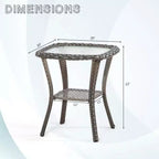 Tavolino da esterno UPTIOT Square 20.08'' L x 20.08'' W